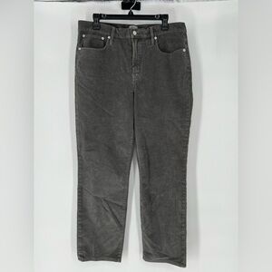 J. CREW VINTAGE SLIM STRAIGHT‎ GREY CORDUROY PANTS, SOFT, TRADITIONAL 5 POCKET